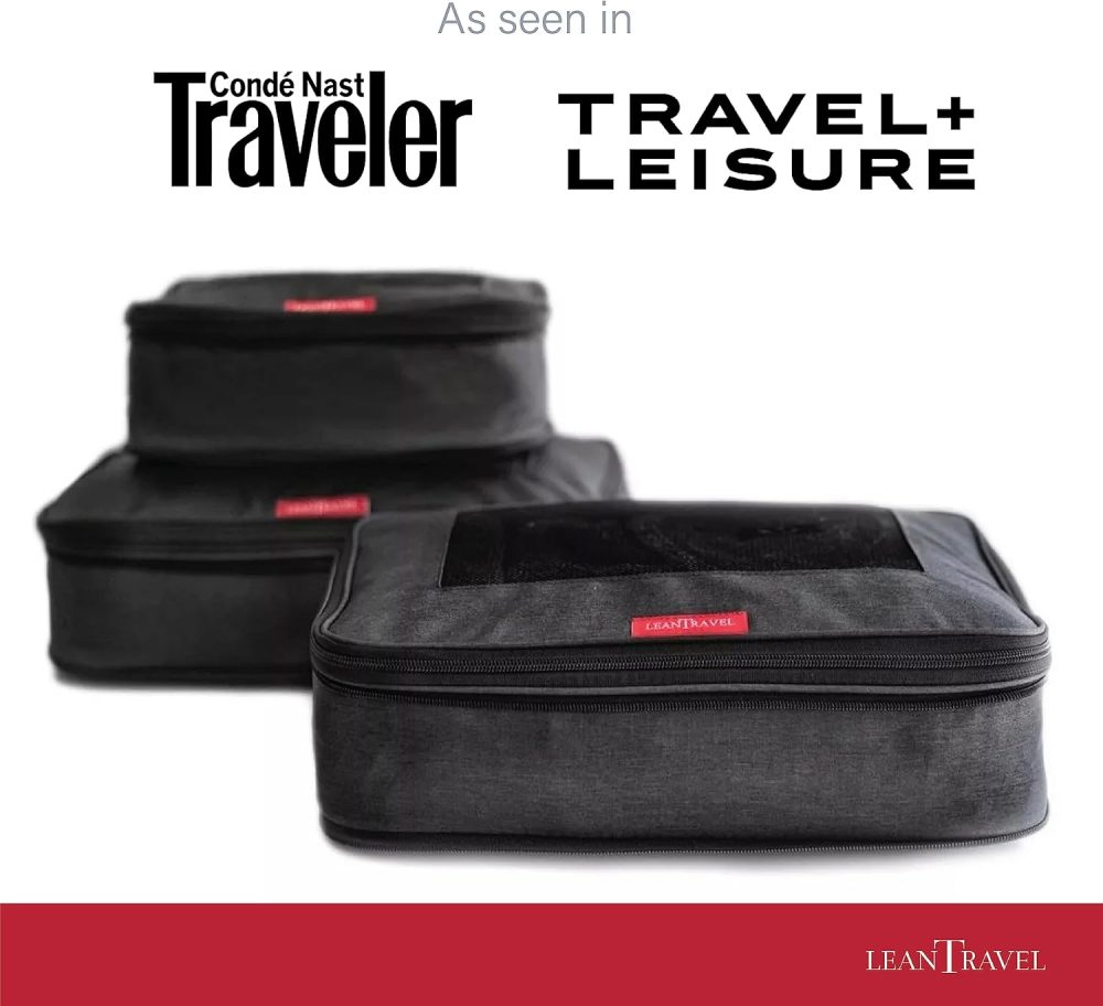 Compression Packing Cubes for Travel Organizers with Double Zipper, LeanTravel - Image 6