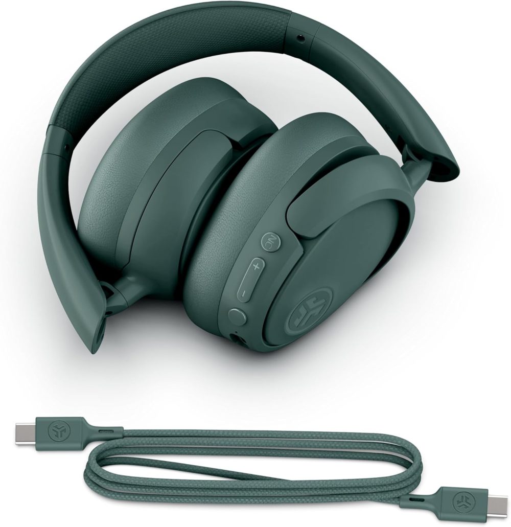JLab JBuds Lux ANC Wireless Headphones, Sage, Hybrid Active Noise Cancelling, Customizable Sound, Spatial Audio Compatible, Premium Over-Ear Bluetooth Headset - Image 8