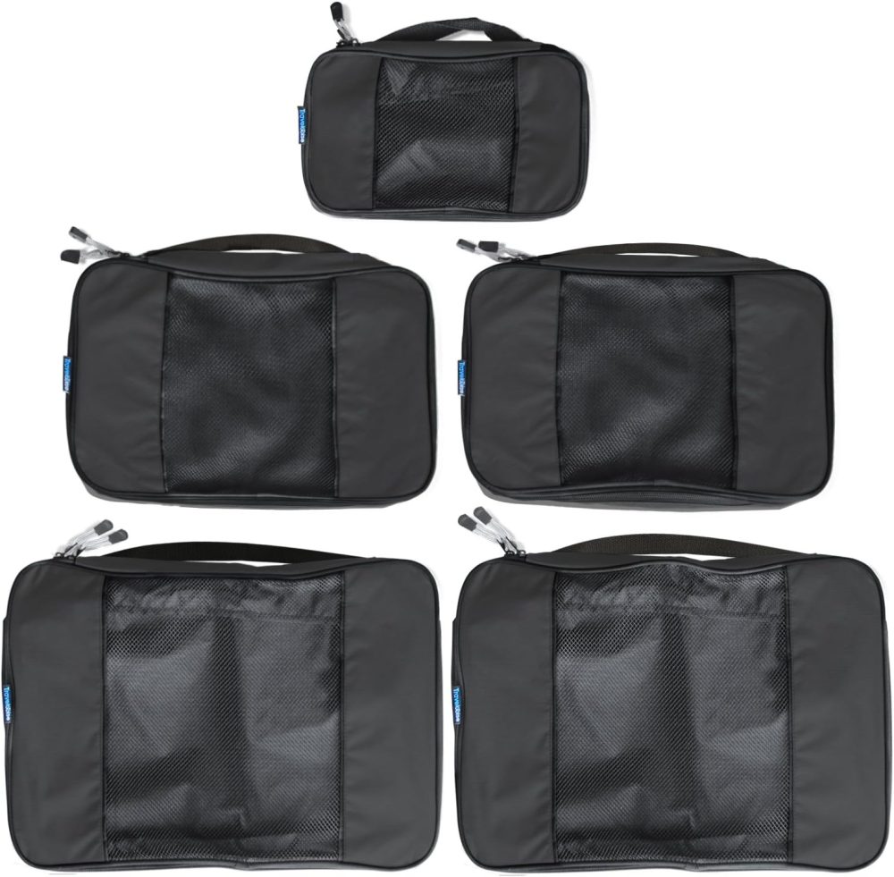 Packing Cube System - Durable 5 Piece Weekender Plus Set (Black) - Image 4