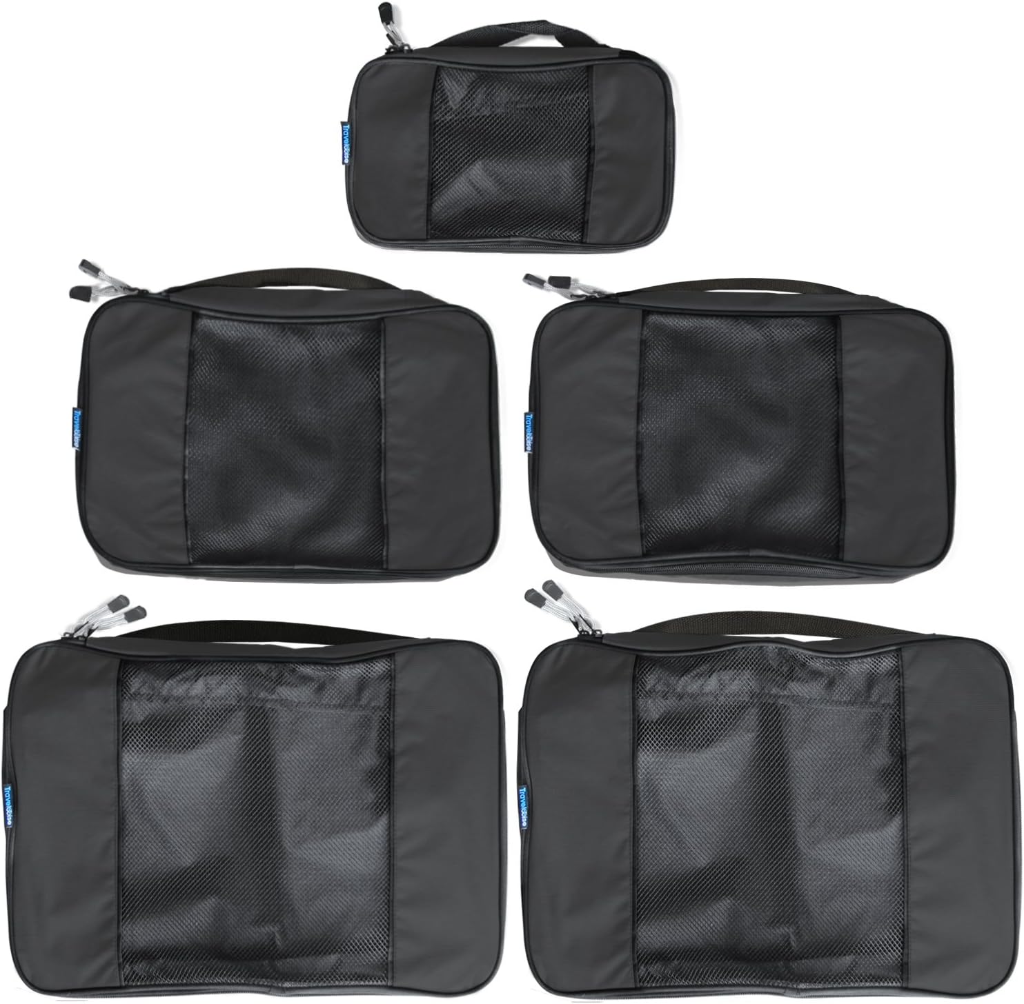 Packing Cube System - Durable 5 Piece Weekender Plus Set (Black) - Image 4
